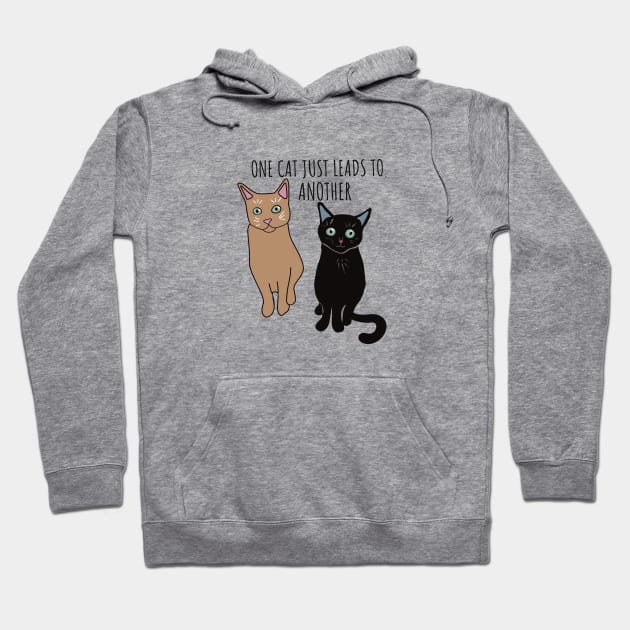 One Cat Just Leads to Another Earnest Hemingway cat quote Hoodie by Janpaints